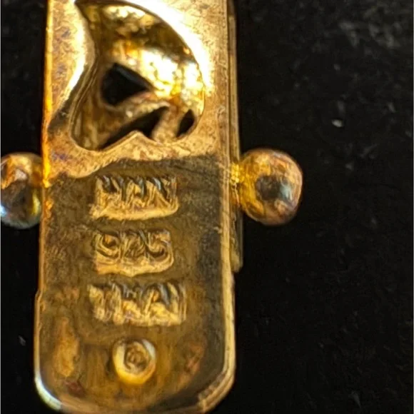 Vintage Gold Vermeil on Sterling Silver & Multicolored Gemstones Tennis Bracelet - Picture 4 of 4